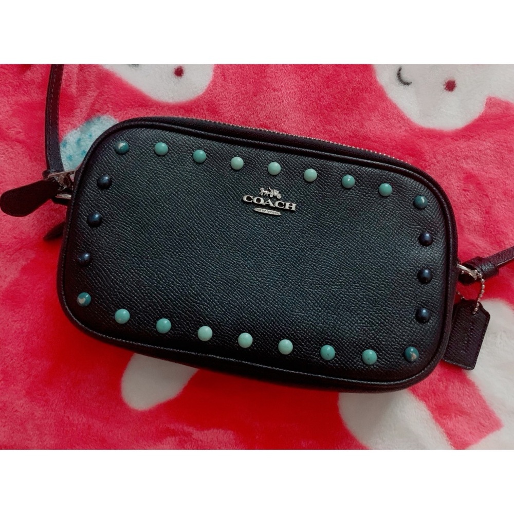 Coach Crossbody Pouch Rivets - Midnight Blue - Picture 3 of 8